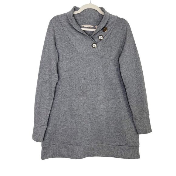 Soft Surroundings Sweatshirt Tunic Top Women’s Size Small Gray - Picture 1 of 8